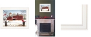 Trendy Decor 4U Winter Friends by Billy Jacobs, Ready to hang Framed Print, White Frame, 19" x 15"